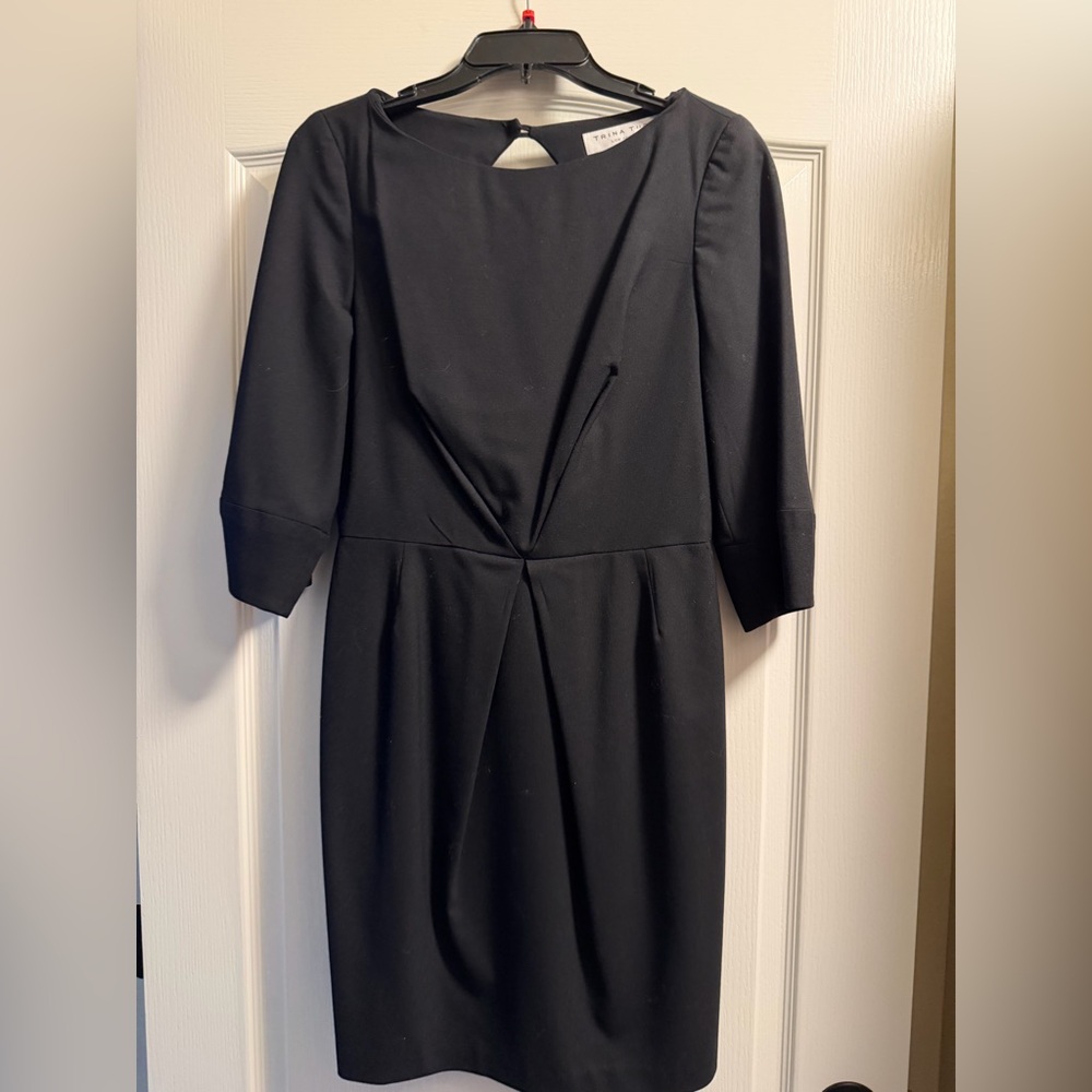 Trina Turk Black 3/4 Long Sleeve Dress size 8